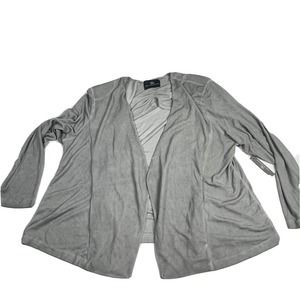 NWT Women’s Plus Size 4X Tart‎ Collections Grey Modal Blend Cardigan W/Pockets